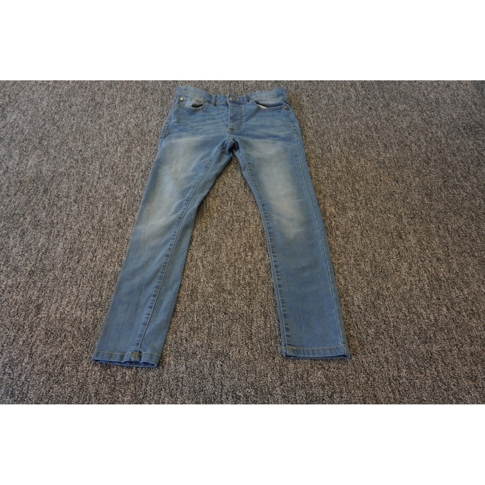 boohooMAN Skinny Jeans Mens 30 Blue Denim Light Wash Cotton Stretch Pockets